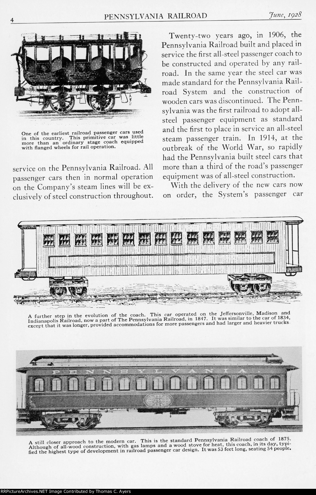 PRR "Passing Of The Wooden Passenger Car," Page 4, 1928